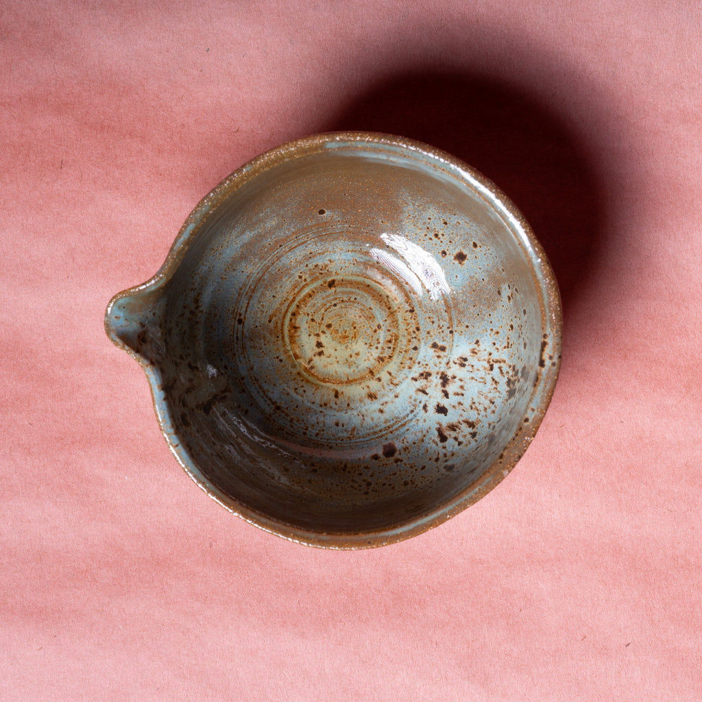 Spouted Cerulean Matcha Bowl