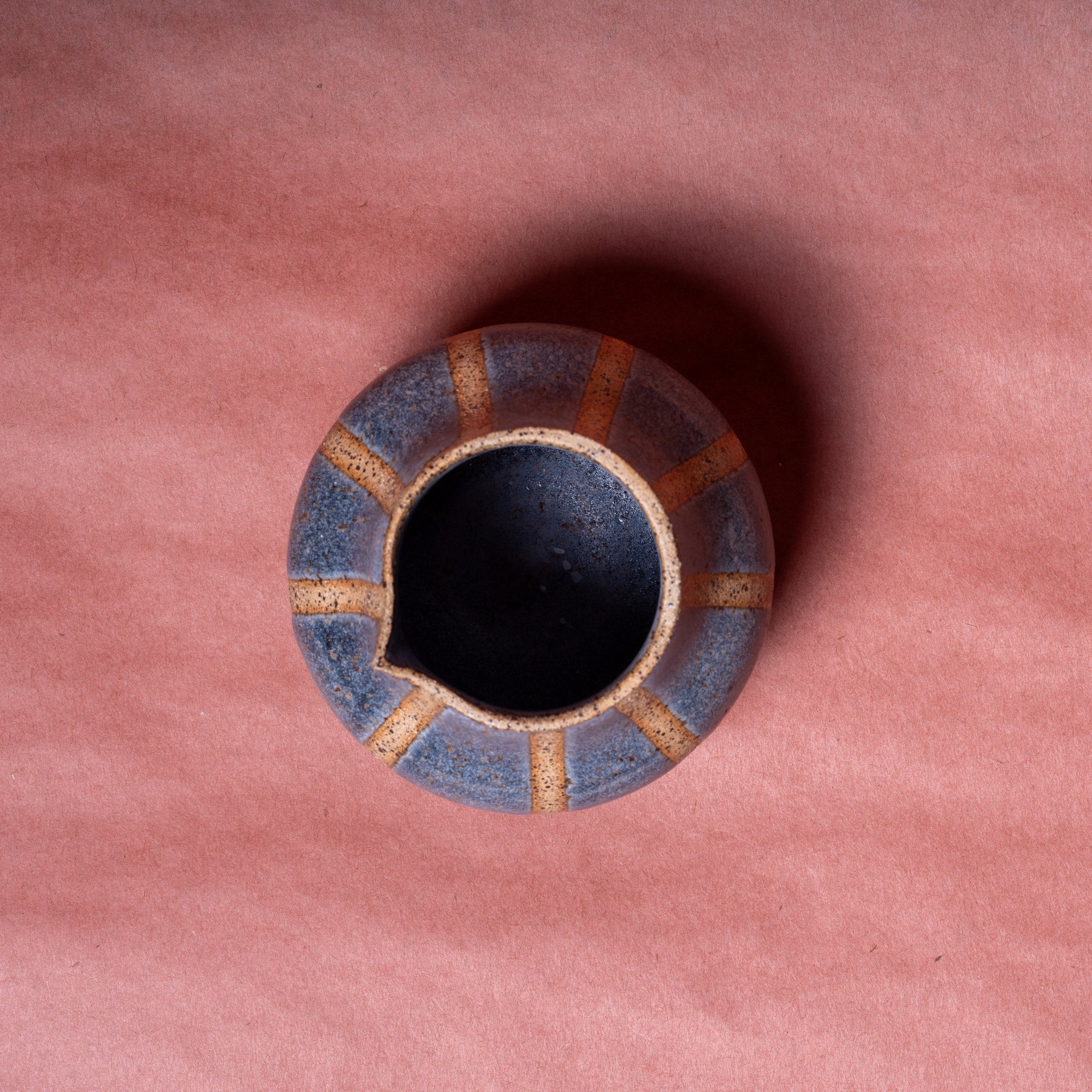 Blue Striped Sauce Bowl